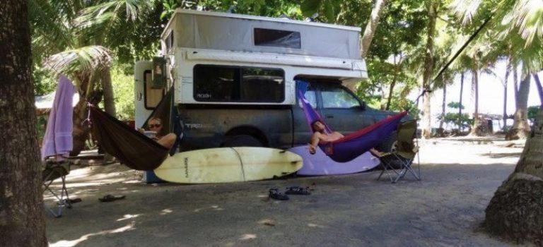 custom pop-up camper in nature
